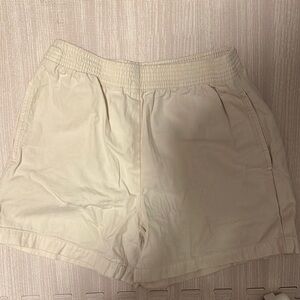 Wilfred Cream Cargo Shorts Relaxed Fit